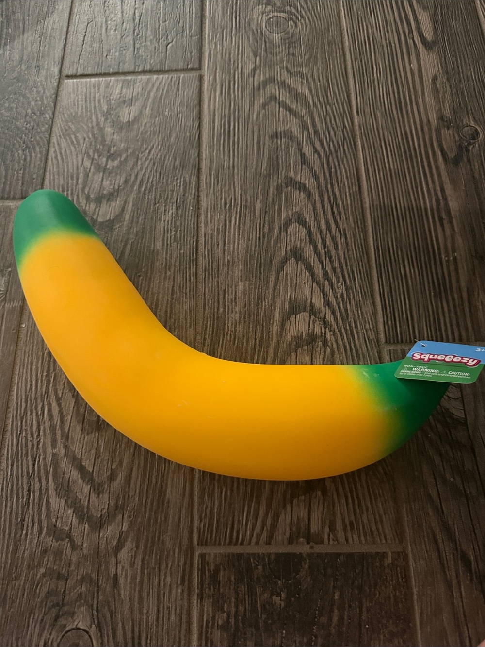 Yellow & Green Banana Squeezey Toy